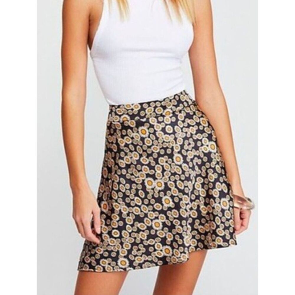 Free People Floral Daisy Phoebe Mini Skirt